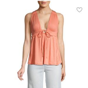 Free People Beach Bound Plunge Tank Top XS